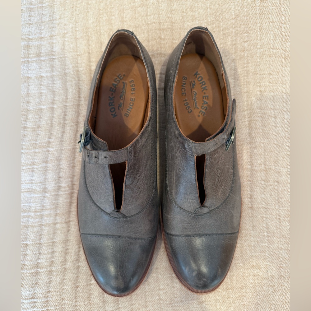 Kork-Ease Niseda Oxfords Women's Gray Leather Mules